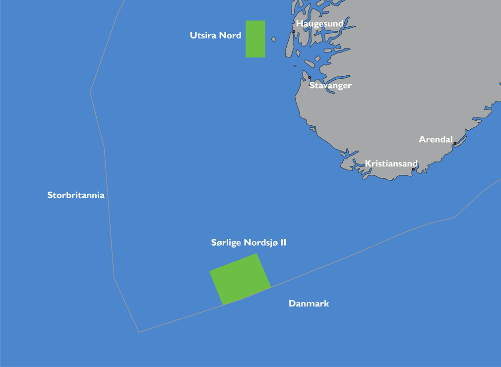 Areas opened for offshore renewables, including offshore wind power